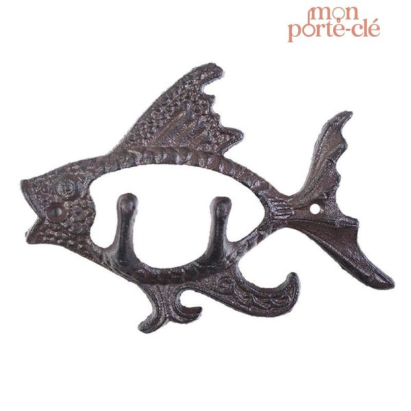Porte-clé mural vintage Poisson