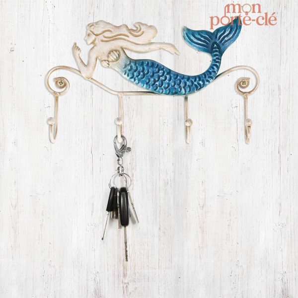 Décoration murale porte-clé, sirène, style maritime tendance