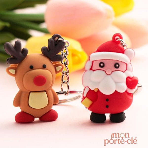 Porte-clé original Amis de Noël décoratif