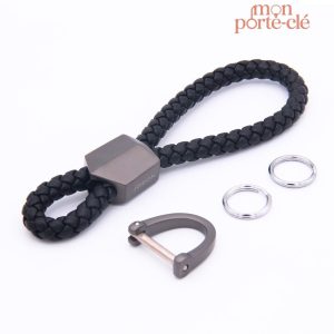 Porte-clé noir élégant pour homme