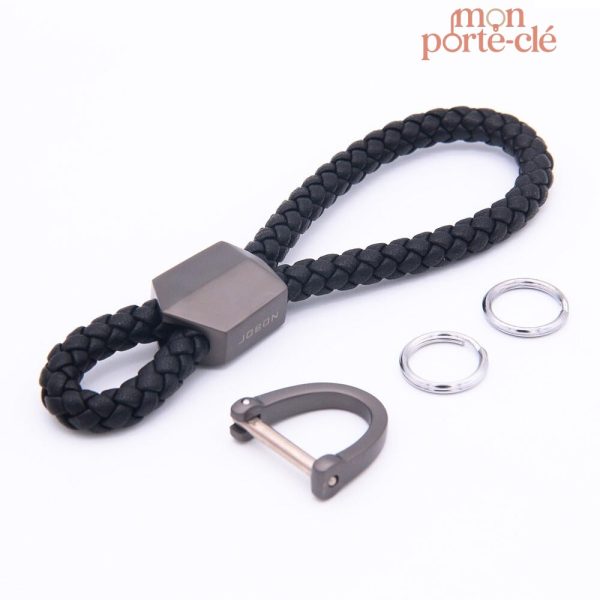 Porte-clé noir élégant pour homme