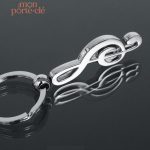 Porte-clé stylisé note de musique pour les mélomanes