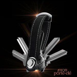 Porte-clé organisateur en cuir élégant