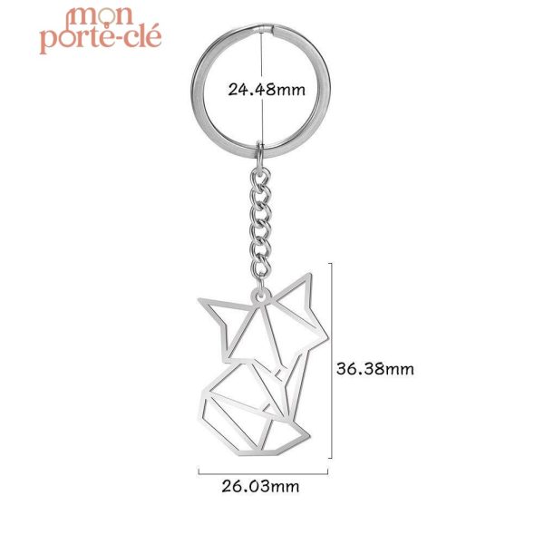 Porte-Clé Élégant avec Détails Origami