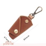 Porte clé origami, accessoire en cuir