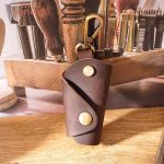 Porte clé origami cuir chic