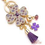 Porte-clé design floral unique