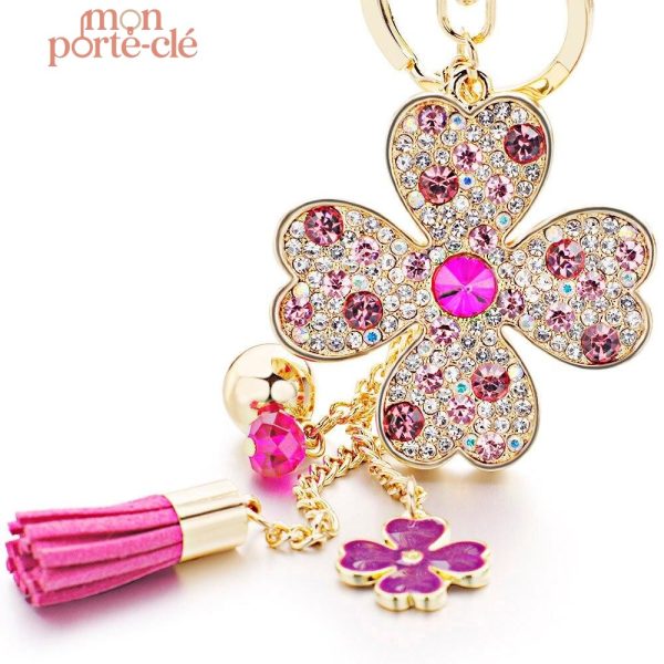 Porte-clé avec motif floral original