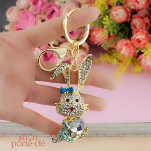Porte-clé en forme de lapin mignon