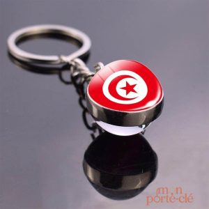Porte-clé original avec drapeau de la Tunisie