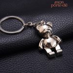 Porte-clé ours articulé en métal