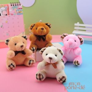 Porte-clé ours en peluche mignon et doux