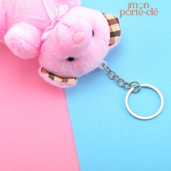 Porte-clé ours en peluche, compagnon attachant