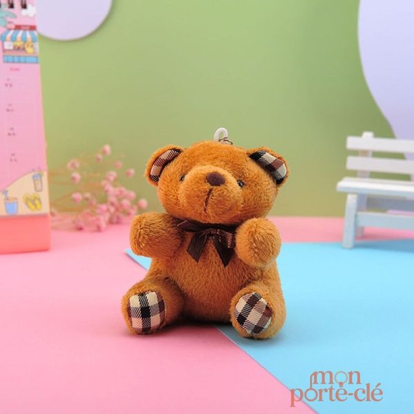 Accessoire porte-clé ours en peluche coloré