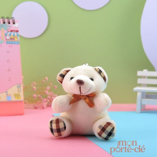Porte-clé peluche ours câlin et ludique