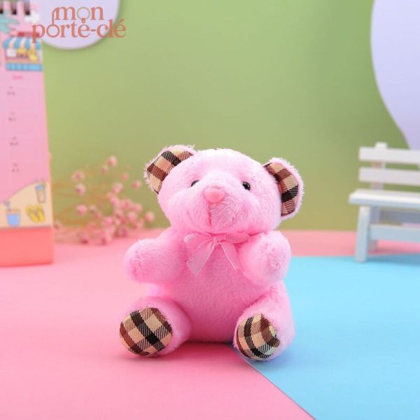 Porte-clé en forme d'ours en peluche sympathique