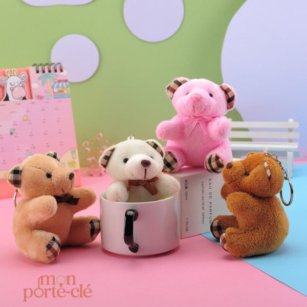 Porte-clé ours en peluche idéal comme cadeau