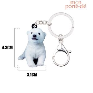 Porte-clé ours polaire, un compagnon à emporter partout