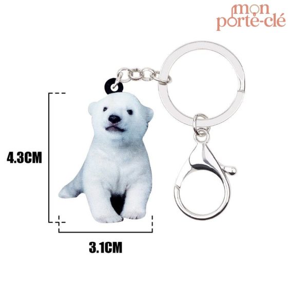 Porte-clé ours polaire, un compagnon à emporter partout