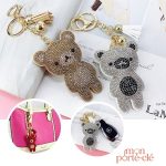 Porte-clé ours strass, idée de cadeau originale