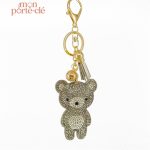 Porte-clé ours à strass pour cadeau