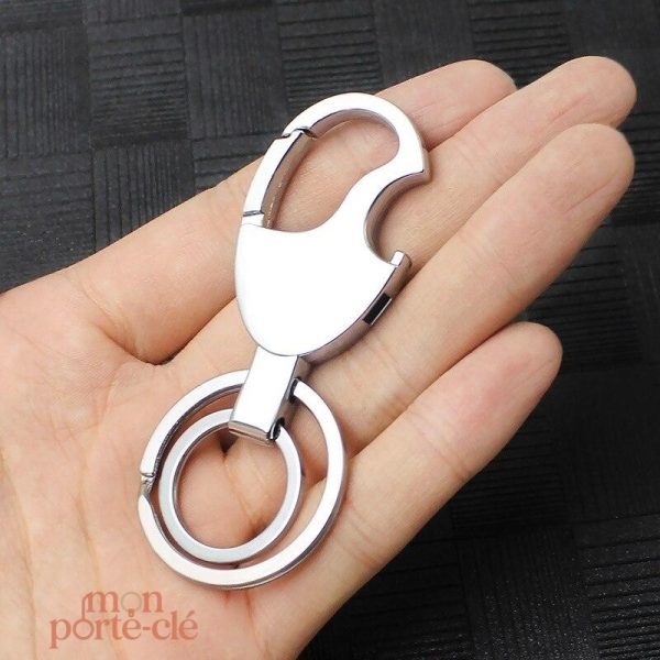 Ouvre-bouteille en acier, porte-clé Yale