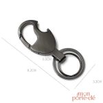 Porte-Clé Décapsuleur, style Yale en métal