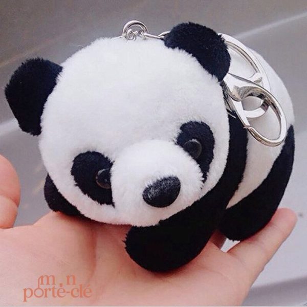 Porte-clé peluche en forme de panda pour les amoureux des animaux