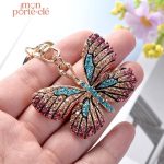 Porte-clé papillon en métal durable