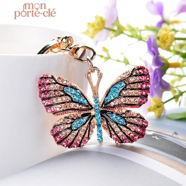 Porte-clé papillon pour un style tendance