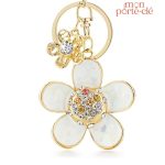 Porte-clé original La Pâquerette en métal décoratif