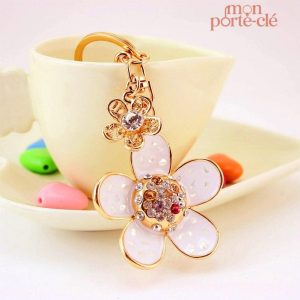 Porte-clé unique Pâquerette, cadeau original et pratique