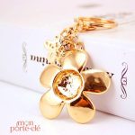 Porte-clé original avec motif de Pâquerette, pour les fans de fleurs
