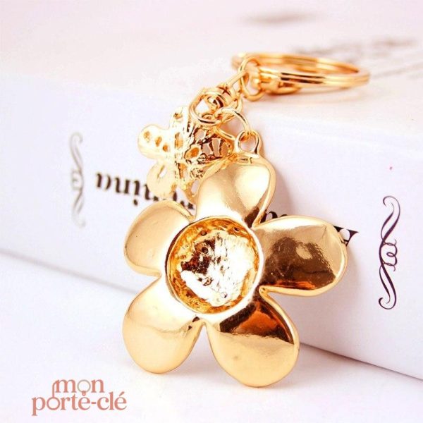 Porte-clé original avec motif de Pâquerette, pour les fans de fleurs