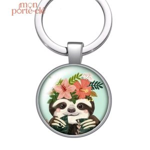 Porte-clé paresseux mignon pour les amoureux des animaux