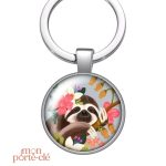 Porte-clé animalier paresseux, idéal pour les collectionneurs