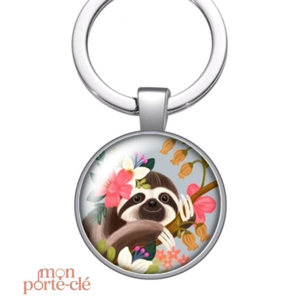 Porte-clé animalier paresseux, idéal pour les collectionneurs