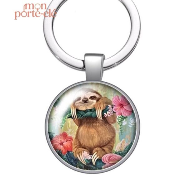 Porte-clé en forme de paresseux, cadeau amusant et original