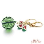 Porte-Clé Coloré Style Pastèque Unique