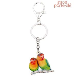 Porte-clé animalier en design de perroquet pour un style unique
