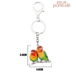 Porte-clé original en forme de perroquet, parfait pour les collectionneurs