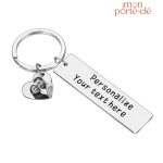 Accessoire porte clé personnalisé pour couples