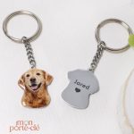 Porte-clé unique avec motif chien
