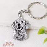 Porte-clé personnalisé avec nom de chien