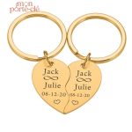 Design de porte-clé cœur brisé personnalisé à offrir