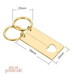 Porte-clé romantique, un cadeau sur mesure pour deux