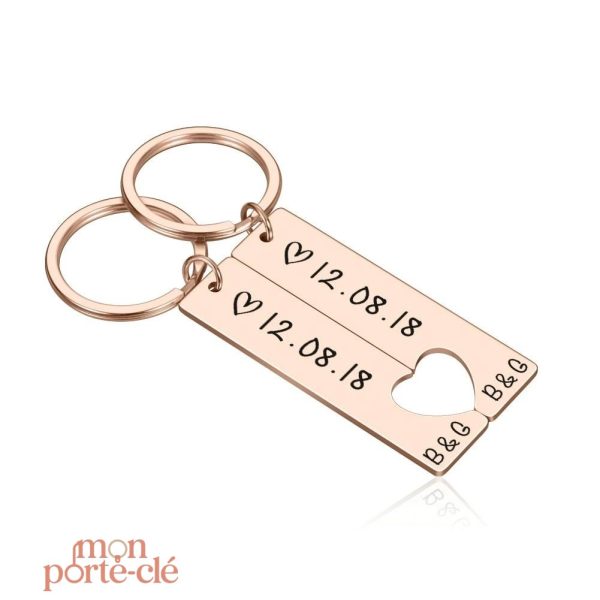 Porte-clé original pour couple, parfait pour les anniversaires