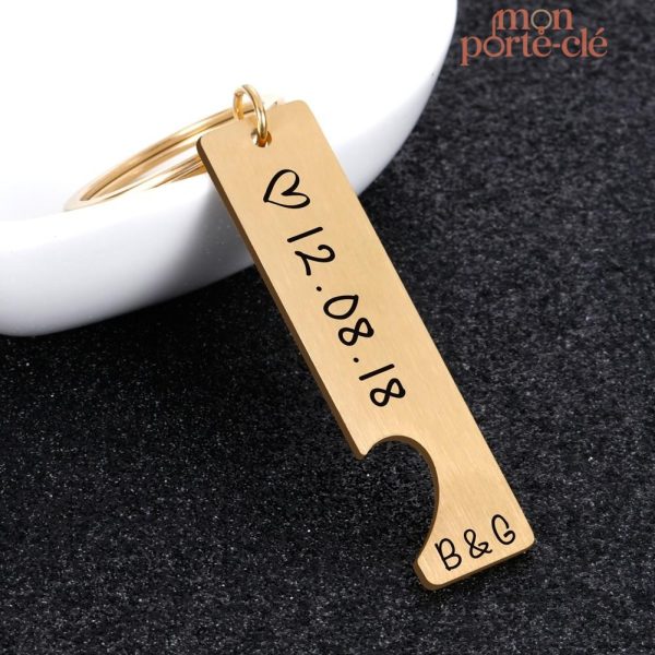 Porte-clé couple unique, un accessoire sentimental