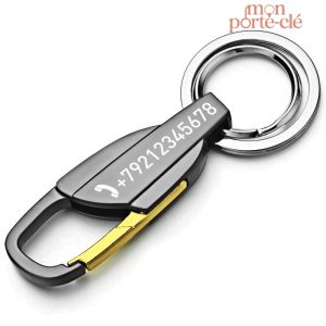 Porte clé personnalisé gravé en métal de qualité