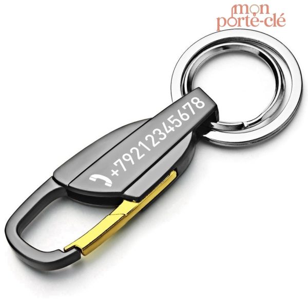Porte clé personnalisé gravé en métal de qualité
